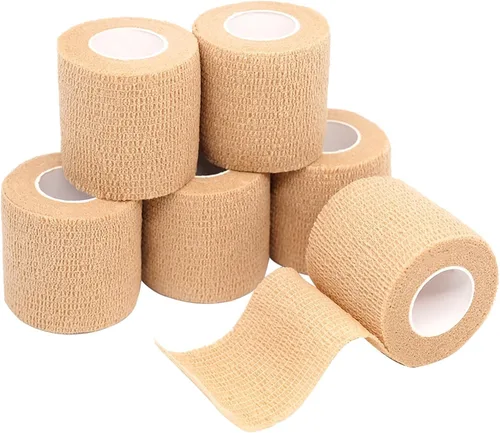 Vista 16 de FriCARE Nonwoven cinta autoadhesiva de vendaje, envoltura autoadhesiva cohesiva de primeros auxilios (con FDA), Sports Vet, 2" X 5 yardas, Paquete