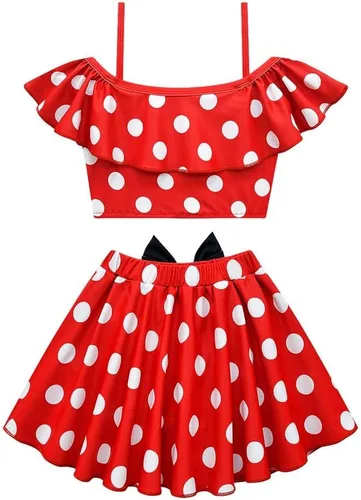 Vista 2 de Dressy Daisy Vestido tankini de dos piezas para niñas con falda y diadema