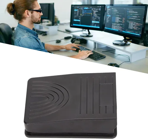 Vista 5 de Luqeeg Pedal de interruptor de pie USB, interruptor de pie ergonómico de control multimedia, teclado de soporte, mouse, juegos, función de cuerda