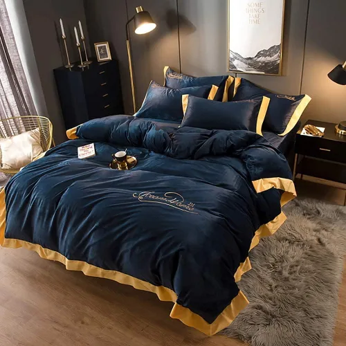 Vista 2 de AYKDAS Queen Sheet Set, Bedding Sheet and Pillowcase Winter Duvet Cover Set Bedding Set Double Bed Double Quilt Cover Sets Flat Sheet Soft Warm