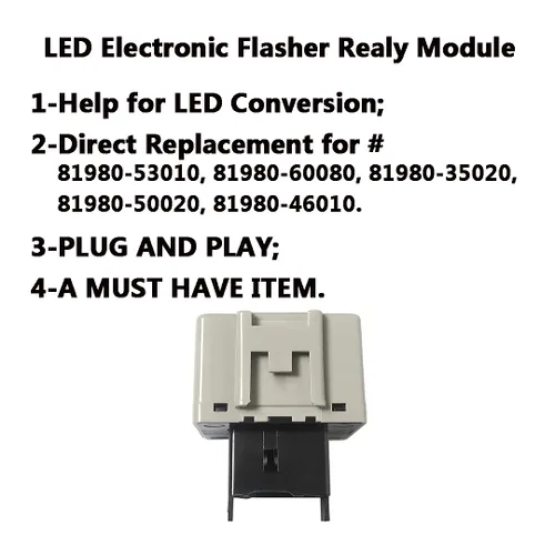 Vista 7 de 81980-53010 Conjunto de relé LED para Lexus Scion Pontiac Select Modelos de señal de giro y advertencia de peligro, Stop Hyper Flash, 8 pines 12V