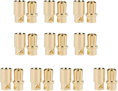 Vista 5 de FLY RC - 20 pares de conectores banana macho hembra de 4.0mm 4mm para batería ESC motor RC
