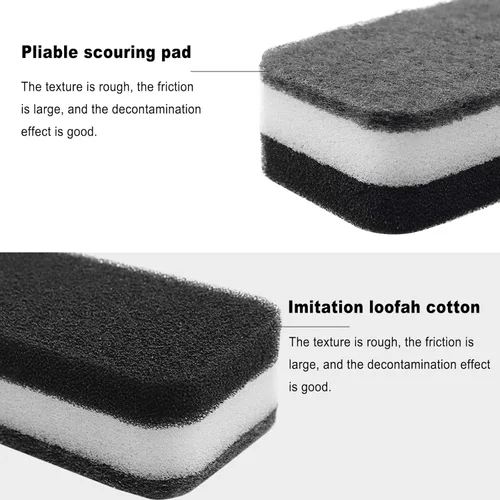 Vista 2 de Esponja para lavar platos de cocina, esponjas envueltas individualmente, almohadilla para fregar a granel antiarañazos, esponjas de platos sin olor