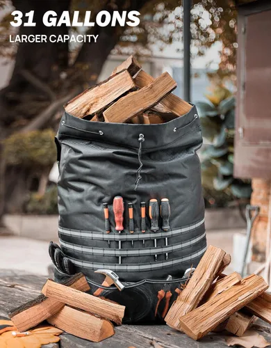 Vista 2 de JOYTUTUS Bolsa de basura para neumáticos de repuesto, se adapta a neumáticos de 40 pulgadas, 31 galones, serie Overland de mayor capacidad, bolsa