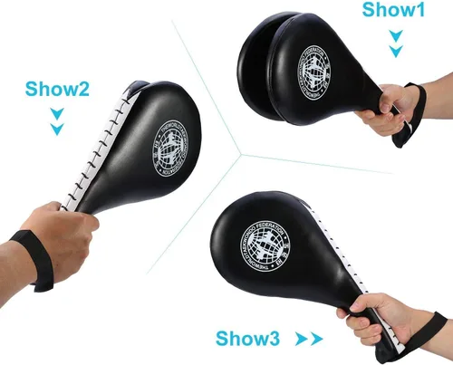 Vista 7 de Taekwondo Double Kick Pad,Target Karate Kickboxing Training TKD Kicking Pad,Practice Kick Target Training Double Face Kick Foot Pad,Equipo de artes