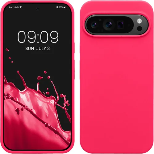 Vista 288 de kwmobile Funda Compatible con Google Pixel 6 Pro - Funda de Teléfono de Silicona TPU con Acabado Suave - Azul Caribe