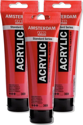 Vista 90 de Amsterdam Serie Estándar Tubo de Pintura Acrílica 120ml Azo Naranja 276 (17092762)