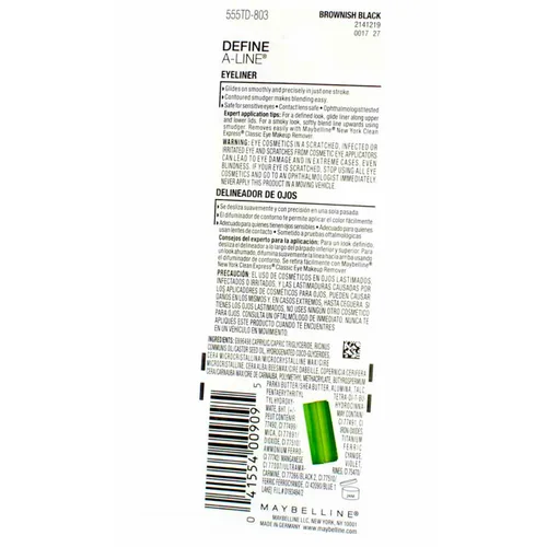Vista 5 de Maybelline New York Define-A-Line Delineador de ojos, negro marrón, 0.01 fl. oz.
