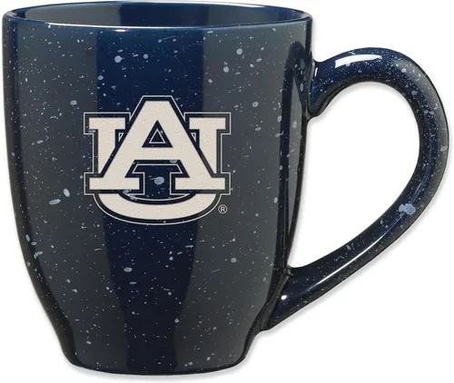 Vista 408 de Rico Industries NCAA Saint Joseph's (PA) Hawks Logo Principal Color Marrón 16 oz Logotipo del Equipo de Color Láser Grabado en Cerámica Moteada Taza