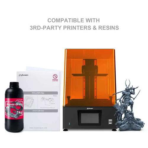 Vista 5 de phrozen 1 pieza de película PFA (nFEP), para Sonic Mighty 8K, diseñada para ser duradera mientras imprime consistentemente modelos 3D de gran escala