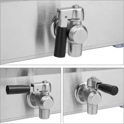 Vista 5 de Freidora profunda grifo de acero inoxidable eléctrico para encimera (cilindro individual 12.5QT / 11.8L)