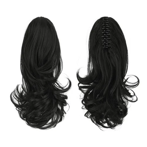 Vista 3 de SOFEIYAN Extensión de Cola de Caballo de 13" Larga y Rizada con Clip en Garra, Extensión de Cabello Sintético de Aspecto Natural para Mujeres