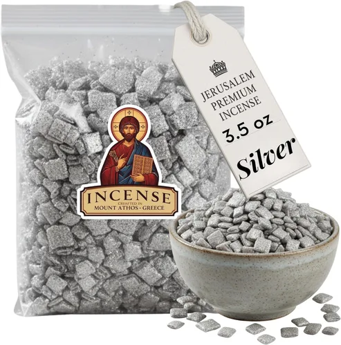 Vista 48 de Holy Land Market Jerusalem Incienso – para iglesia o uso personal, calidad premium del Monte Athos (negro, 1 oz)