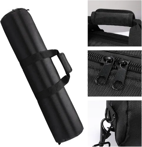 Vista 4 de Bolsa de transporte para trípode de 24 x 5 x 5 pulgadas, bolsa de transporte para trípode de alta resistencia Oxford con correa para el hombro