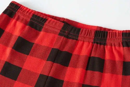 Vista 6 de Babyroom Pijamas de algodón a juego para niñas y niños pequeños, 4 piezas, ropa de dormir de Navidad Azul/2