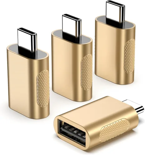 Vista 9 de Adaptador USB a USB-C, convertidor USB A a USBC, paquete de 4, negro