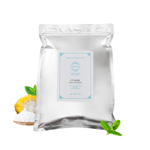 Vista 5 de OxygenCeuticals CT Mask - Máscara de algas prémium refrescante y calmante de mentol para cara (1.06 oz x 5 paquetes)