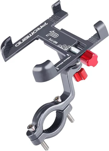 Vista 8 de Ralos Soporte de teléfono para bicicleta, soporte de aluminio para teléfono celular, abrazadera de teléfono celular para manillar de bicicleta