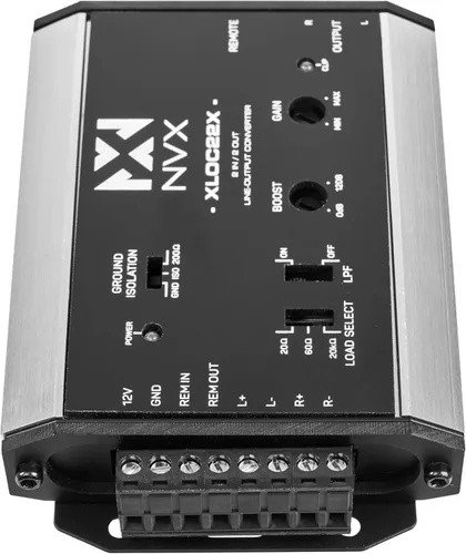 Vista 2 de NVX XLOC22X 2 entradas / 2 salidas Convertidor de salida de línea activa de alto voltaje con ajuste de impedancia