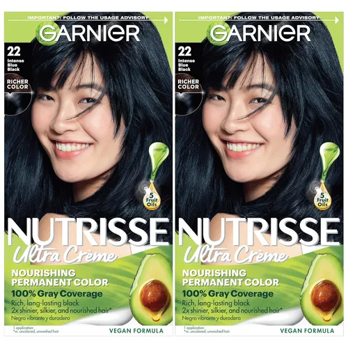 Vista 36 de Garnier Color de Cabello Nutrisse Crema Nutritiva, 10 Negro (Regaliz) Tinte Permanente para el Cabello, 1 Unidad (El Empaque Puede Variar)