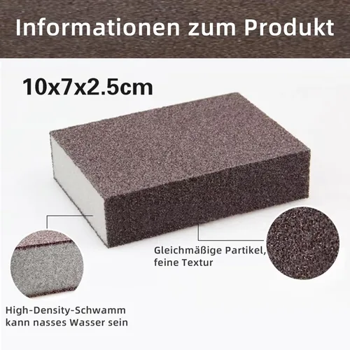 Vista 6 de 6 esponjas de esmeril, esponja de nano carborundo, bloque de lijado de mano, herramienta de limpieza de cocina, de doble uso húmedo y seco, esponja