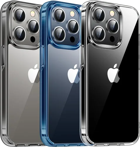 Vista 9 de CASEKOO Funda azul para iPhone 15 Pro Max, tecnología nunca amarilla, protección de grado militar de 10 pies, funda delgada transparente