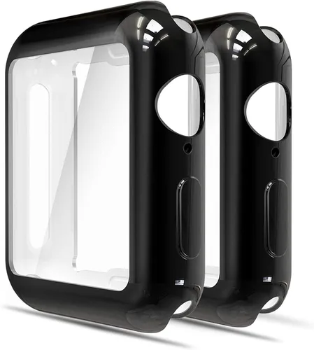 Vista 9 de Simpeak Paquete de 2 fundas protectoras de pantalla suave compatibles con Apple Watch Series 10 9 Ultra 8 7 6 5 4 3 2 0.039-1.496 in 1.654 in 1.575