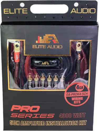 Vista 12 de Elite Audio Kit de cableado profesional de amplificador de instalación OFC calibre 0 - 5000 vatios de potencia máxima, cables de cobre estañado sin