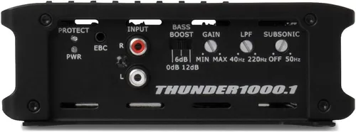 Vista 2 de MTX THUNDER1000.1 Clase D 1000 vatios RMS mono bloque compacto vehículo estéreo sistema de sonido amplificador con refuerzo de graves seleccionable