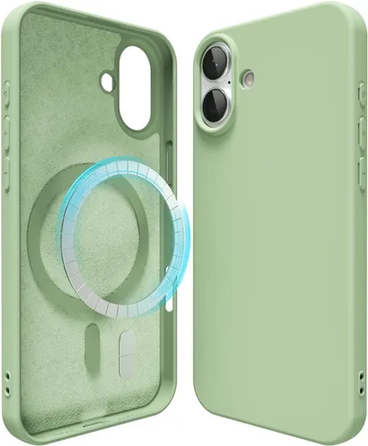 Vista 181 de oakxco Funda de silicona para iPhone 12 Pro Max, magnética, compatible con carga inalámbrica Magsafe, cubierta protectora de goma suave y delgada