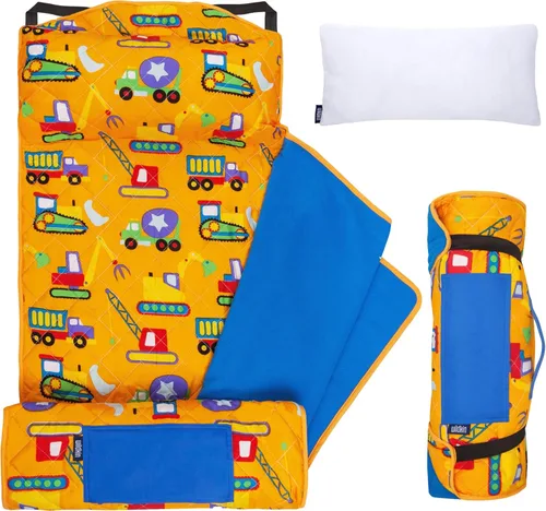 Vista 12 de Wildkin Tapete acolchado moderno de microfibra para siesta con almohada reutilizable para niños y niñas, ideal para dormir en primaria