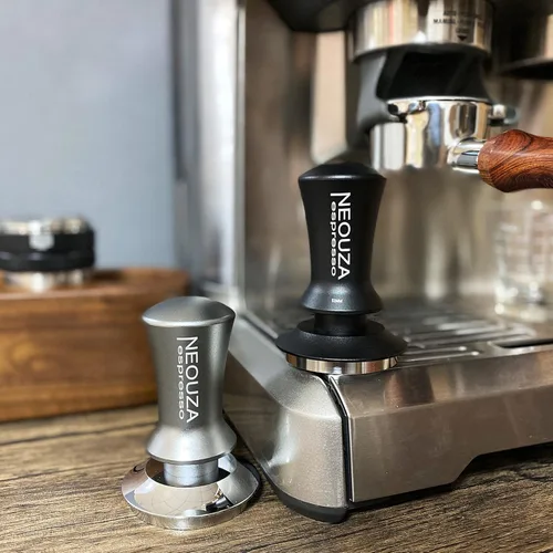 Vista 9 de NEOUZA Muelle de manipulación de café expreso cargado para herramientas de accesorios de cafetera, autonivelante antiadherente, mango refinado, base