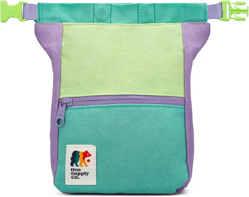 Vista 11 de Kulshan Bouldering Bucket, bolsa de tiza de gran tamaño para escalada en roca, maceta de tiza con cierre magnético enrollable, bucle de cepillo