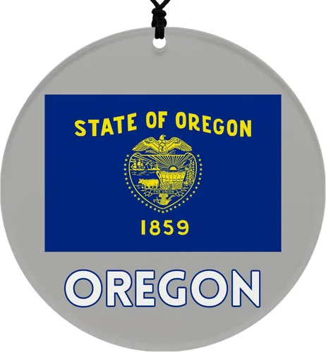 Vista 32 de Missouri Christmas Ornament - Festive Design Featuring State Flag - 2026 Hanging Acrylic Disc Decoration for Tree - Unique and Home Decor