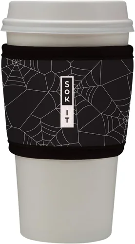 Vista 147 de Sok It HotSok Coffee & Tea - Funda de neopreno con aislamiento reutilizable (floral abstracto)