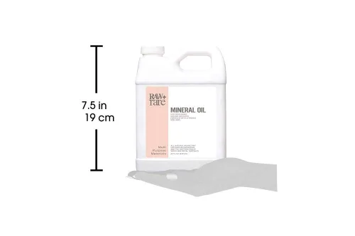 Vista 6 de Raw Plus Rare Aceite mineral vegano de grado alimenticio, seguro para tabla de cortar madera, bloque de carnicero, tabla de cortar de bambú y aceite