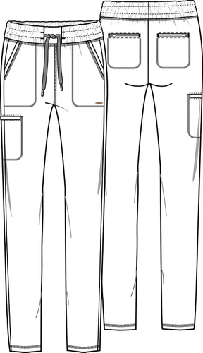 Vista 7 de Form CK095 - Pantalones médicos para mujer, tejido elástico con cordón
