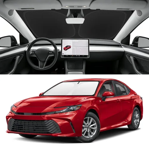 Vista 75 de Parasol plegable para parabrisas visor solar para ventana frontal accesorios de automóvil