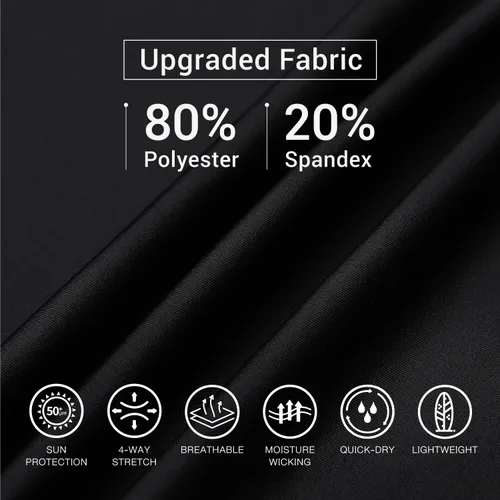 Vista 6 de HUGE SPORTS Manga larga con protección solar UV UPF 50+ para hombre