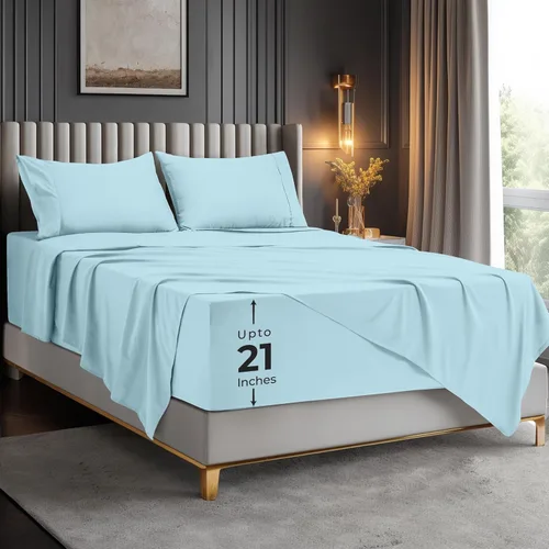 Vista 19 de Utopia Bedding - Juego de sábanas de bolsillo profundo para cama individual – Se adapta a colchones de hasta 21 pulgadas – Refrescantes, suaves