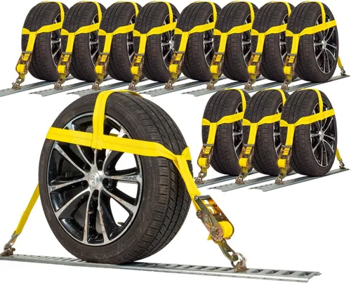 Vista 11 de US Cargo Control Correas de cesta de remolque con ganchos planos y trinquetes (paquete de 2), correas de remolque para neumáticos de 14 a 17