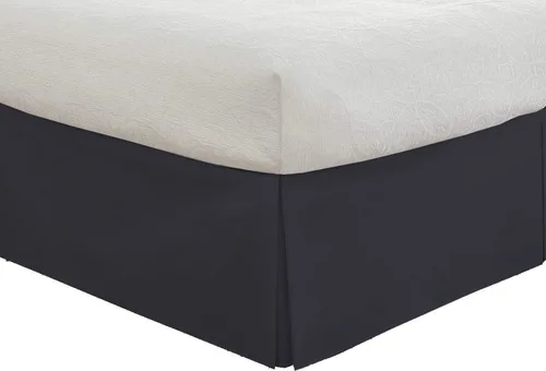 Vista 4 de Falda de cama – Falda de cama plisada 100% algodón egipcio de 800 hilos – Fácil ajuste con falda de cama a medida de 12 pulgadas – Tamaño individual