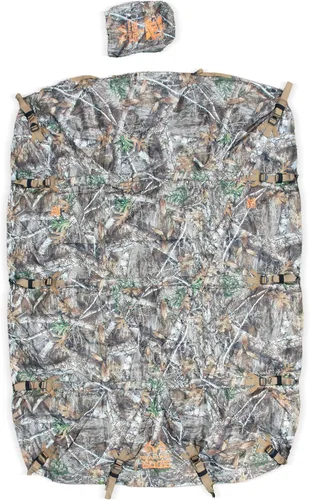 Vista 2 de The X-Cover de TRPx con material Realtree Edge – Cubierta de remolque y caja de camión pequeña – Lona resistente integrada y sistema de amarre. Se