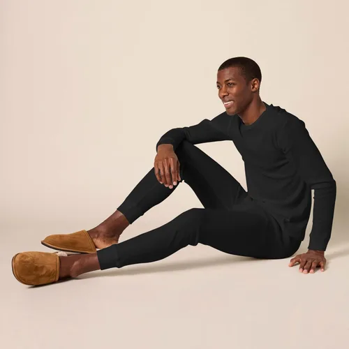 Vista 5 de Amazon Essentials - Conjunto de ropa interior térmica Long Johns para hombre Negro