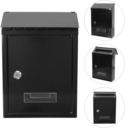 Vista 9 de GANAZONO Buzón de pared bloqueable Buzón de correo al aire libre Buzón de letras del hierro