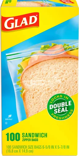 Vista 7 de Bolsas de almacenamiento de alimentos Glad, bolsa con cremallera, 100