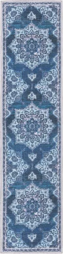 Vista 103 de Rugs.com Francesca Collection - Alfombra lavable de tejido plano, 2 x 3 pies, color blanco sal marina, perfecta para entradas, cocinas, rincones