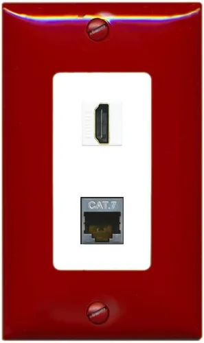 Vista 26 de RiteAV Placa de pared HDMI y Cat7 - 1 cuadrilla [negro/marfil]