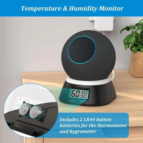 Vista 7 de PlusAcc Soporte para Dot 5th Gen & Dot Max & Nest Mini, pantalla de temperatura