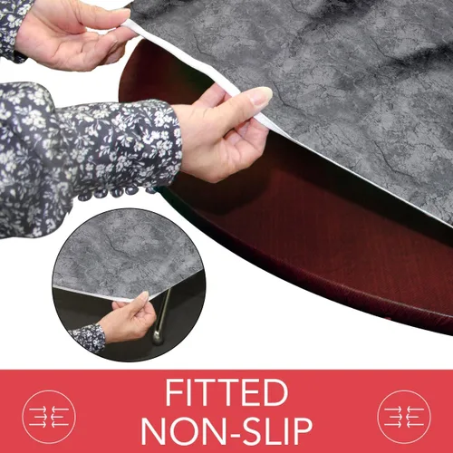 Vista 4 de LAMINET - Almohadilla elástica de borde impreso Elite - Gris mármol - Redonda pequeña - Se adapta a mesas de hasta 44" de diámetro - La máxima